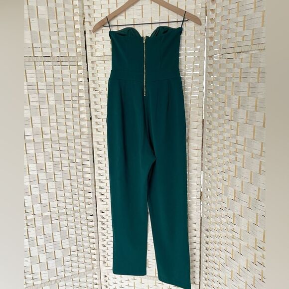 Express strapless jumpsuit in green size 0 - Picture 4 of 12